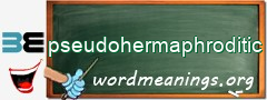WordMeaning blackboard for pseudohermaphroditic
